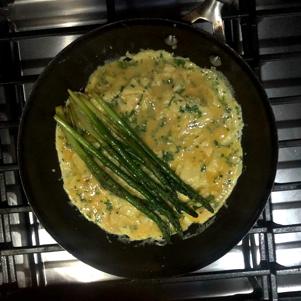 Sauteed Asparagus Omelette with Parsley The Flavor Dance